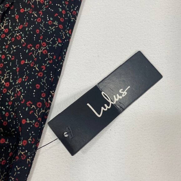 Lulus Small Floral Print V-Neck Open Back‎ Flowy Midi Dress Sz-Medium Party - Picture 8 of 9